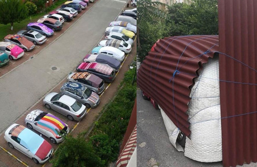 İstanbul saat 22.00'ye kadar çok fena şiddetli fırtına dolu getiriyor araçları sarıp sarmalayın