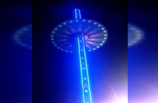 Salıncak dehşeti 25 metreden çakıldılar dehşet anları görüntülendi