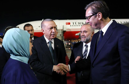 Cumhurbaşkanı Erdoğan, Balkan turunun ikinci durağı Sırbistan’a geldi