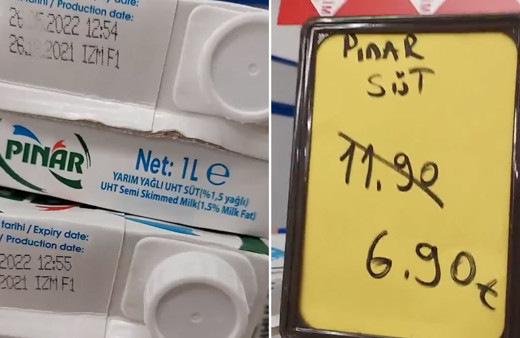 BİM'den müşterilerine kirli tuzak! Tarihi geçmiş sütleri indirimli satıyor müşteri yakaladı