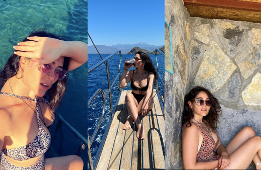 Mahmut Tuncer'in kızı Gizem Tuncer'den bol dekolteli plaj pozu "doğdu güneşim"