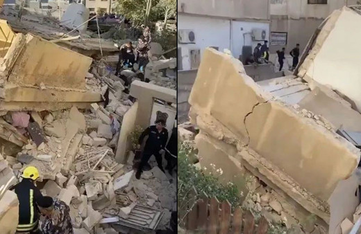 Ürdün'de 4 katlı bina çöktü: 1 ölü ve çok sayıda yaralı var!