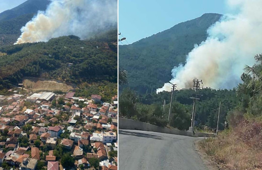 İzmir’de evlere yakın noktada çıkan yangın kontrol altına alındı