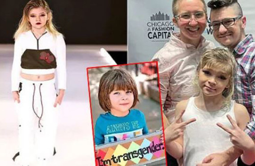 Dünya bu rezilliği konuşuyor: 10 yaşındaki çocuğun cinsiyetini değiştirip podyuma çıkardılar