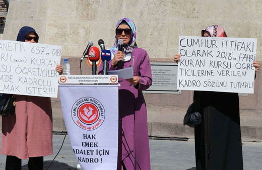 Fahri Kur'an Kursu öğreticilerinden kadro talebi