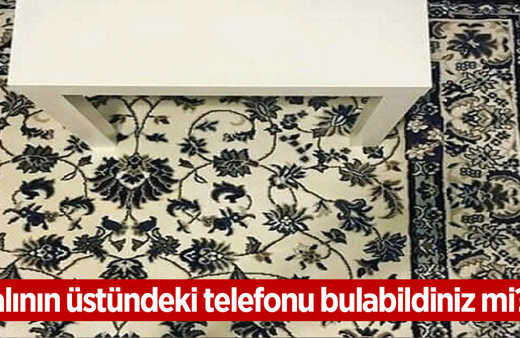 100 kişiden sadece 1'i hemen buldu! Halının üzerindeki telefonu bulabildiniz mi?