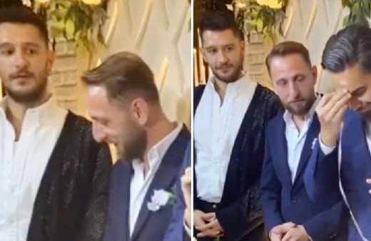 Kadir Doğulu ve Uraz Kaygılaroğlu'nun videosu viral oldu! Nişan törenine damga vuran anlar gülme krizine neden oldu!