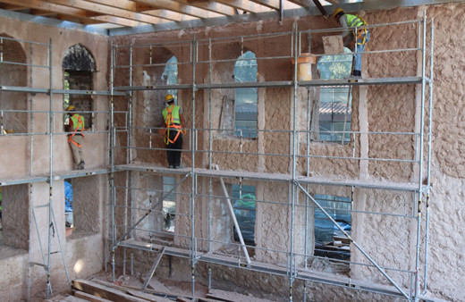 Boğaz'ın incisiydi 2 yıl önce yanan 357 yıllık caminin restorasyonunda çimentonun altından çıktı