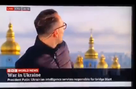 Kiev'in füzelerle vurulma anı canlı yayına yansıdı