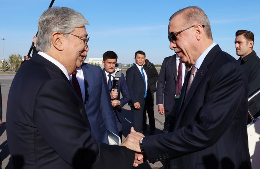 Cumhurbaşkanı Erdoğan, Kazakistan'a indi! Putin'le görüşecek