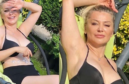 Oğlu "Allah aşkına yapma" dedi: Balkon güzeli Songül Karlı takipçilerini mest etti!