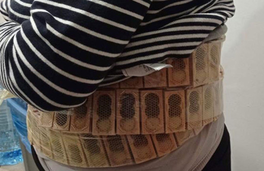 'Yürüyen kovan' yakalandı! Pes dedirten görüntü