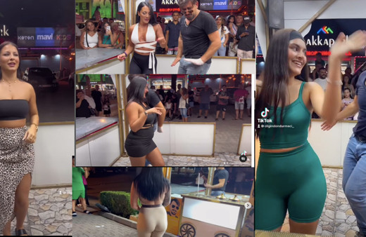 Çılgın Dondurmacı'dan tezgah arkasında erotik dans! Yuh artık