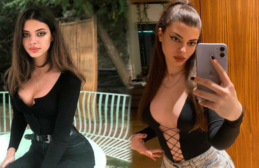 19 yaşındaki Derin Talu çok cesur! File çoraplı mini etekli paylaşımı olay!