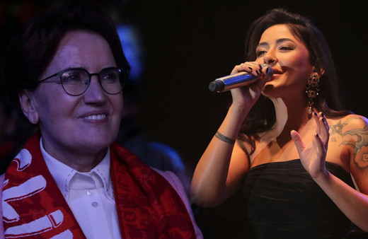 Meral Akşener Melek Mosso konserine gitti şarkıcıyı tebrik etti