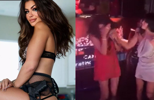 Kısmetse Olur Cansel Çördük sahneye atladı kadın şarkıcının kafasında bardak kırdı!