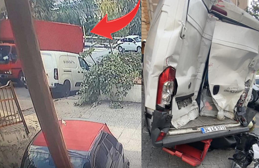 İstanbul’da kamyonet dehşeti! 5 araç pert oldu: O anlar kamerada!