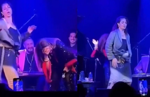 Meltem Cumbul sahnede Nükhet Duru'yu taklit etti! Duru, Cumbul'un kalçasına vurdu