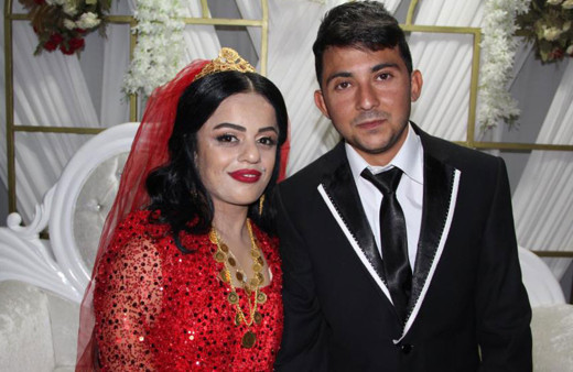 Boyları küçük aşkları büyük: EKPSS’de tanıştılar, aşiret düğünüyle dünya evine girdiler!