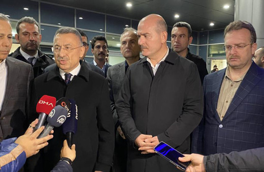 Fuat Oktay ve Süleyman Soylu patlama yaralanan vatandaşları ziyaret etti