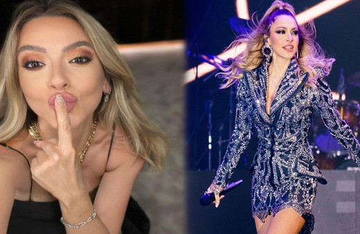 Hadise yine çok cesur! Kasığına kadar dekolteli elbisesi olay oldu