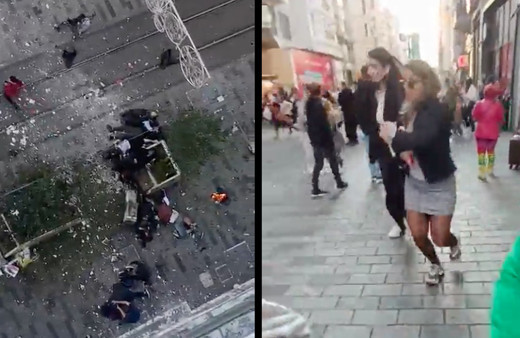 İstanbul Taksim'de patlama anı kamerada! İstiklal Caddesi'nden kötü görüntüler var