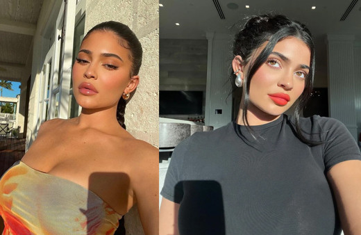 Kylie Jenner siyah iç çamaşırıyla yatağa uzanıp poz verdi olay oldu