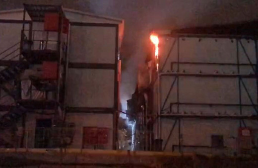 İstanbul'da inşaat şantiyesinde çıkan yangında bir işçi öldü