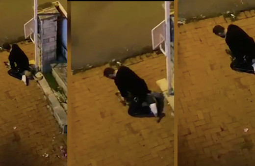 İnsanlığın bittiği an! Sokak köpeğini böyle boğmaya çalıştı