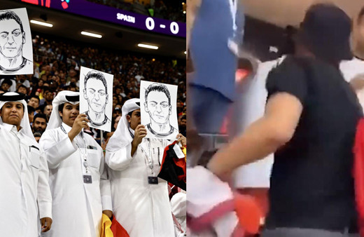 Dünya Kupası'ndan elenen Almanları Mesut Özil ile çıldırttılar! O poster tribinü birbirine kattı