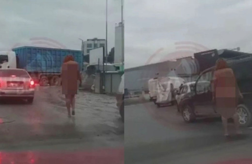 İstanbul'da sokak ortasında çırılçıplak yürüdü! Genç kadın herkesi şoke etti: O anlar kamerada!