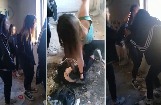 Ortaokulda kız dayağı kamerada! O kızı öldüresiye dövdü, erkek arkadaşı kameraya aldı