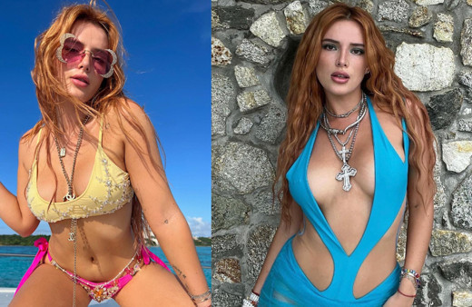 OnlyFans'ta 24 saatte 1 milyon dolar kazanmıştı! Bella Thorne sütyensiz siyah tulumu ile yürek hoplattı!