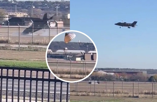ABD’de F-35 savaş uçağı düştü! Pilot son anda kurtuldu o anlar kamerada