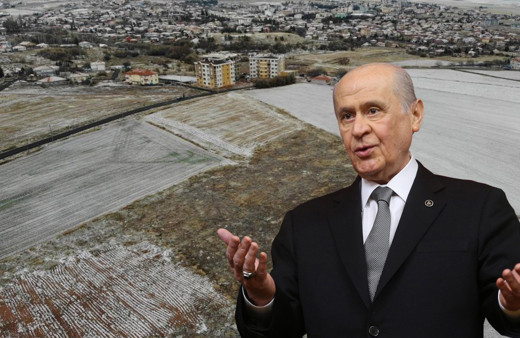 Devlet Bahçeli'nin bağışladığı 6 dönümlük arsa havadan görüntülendi