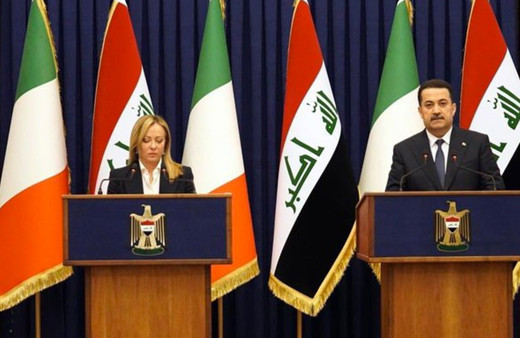 İtalya Başbakanı Meloni'nin Irak Başbakanı ile görüşmesinde İrlanda bayrağı kullanıldığı iddiası