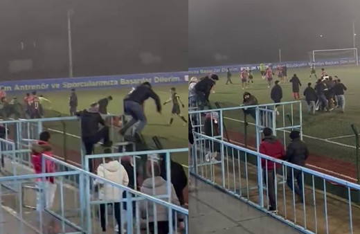 Sakarya'da maç bitti, saha karıştı! Yumruklar havada uçuştu, ortalık savaş alanına döndü