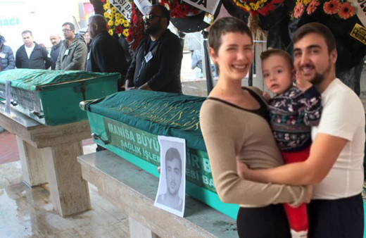 Manisa'da kuyuya düşen baba ve oğula acı veda! Anne Yağmur fotoğraflarını öperek uğurladı