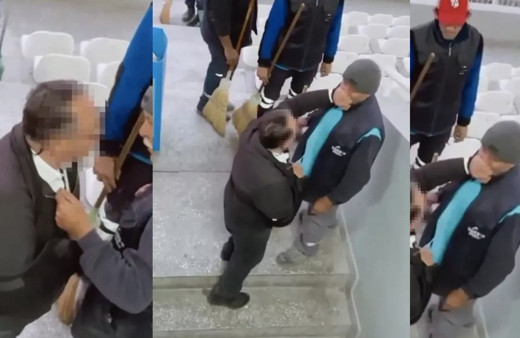 Sosyal medyada infial yarattı! Temizlik görevlisine tokat attı