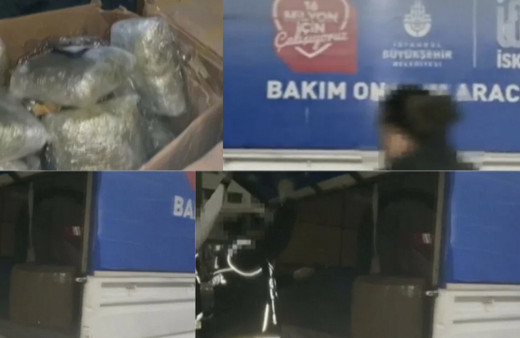 İBB logolu araçta 112 kilo uyuşturucu ele geçirildi