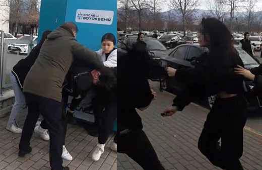 Kocaeli'de liseli kızlar birbirine girdi! Kavgada yumruklar havada uçuştu, şok cihazı ile saldırdı!