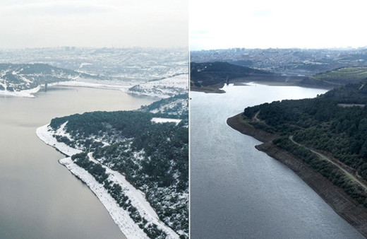İstanbul son yılların en kurak kış sezonunu geçiriyor! İşte iki resim arasındaki büyük fark