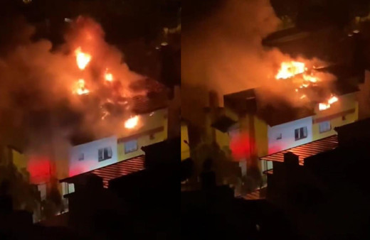 İzmir’de 2 katlı binanın çatısına yıldırım düştü! Korkuyla uyanan 3 kişi bayıldı