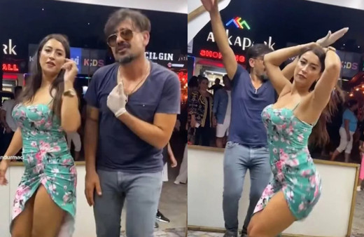 Çılgın Dondurmacı rahat durmuyor! Yine sosyal medyayı salladı: Mini elbiseli güzel ile dansı olay oldu!
