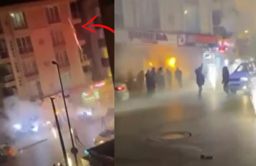 Ceza evinden çıktı, arkadaşları ortalığı birbirine kattı! O anlar kamerada