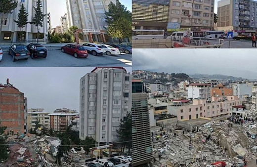 7.7 şiddetinde deprem felaketi! Yıkılan binaların eski ve yeni hali