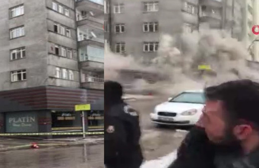 Deprem sonrası görüntüler ortaya çıktı! Elazığ'da bina böyle yerle bir oldu
