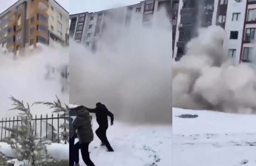 Görüntüler ortaya çıktı! Depreme dayanıklı diye satıldı: Lüks daire saniyer içinde yerle bir oldu!