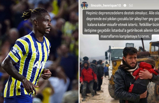 Fenerbahçeli Lincoln Henrique'nin deprem sonrası aldığı karar alkış aldı