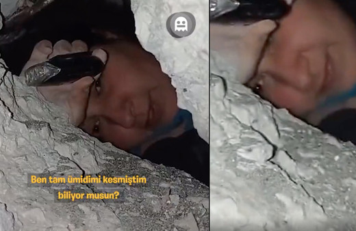 Günlerdir enkaz altında olan kadının arama kurtarma ekibine sözleri duygulandırdı